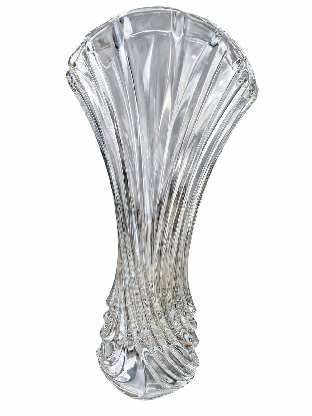 Vintage Mikasa Flores Clear Crystal Vase - Picture 2 of 8